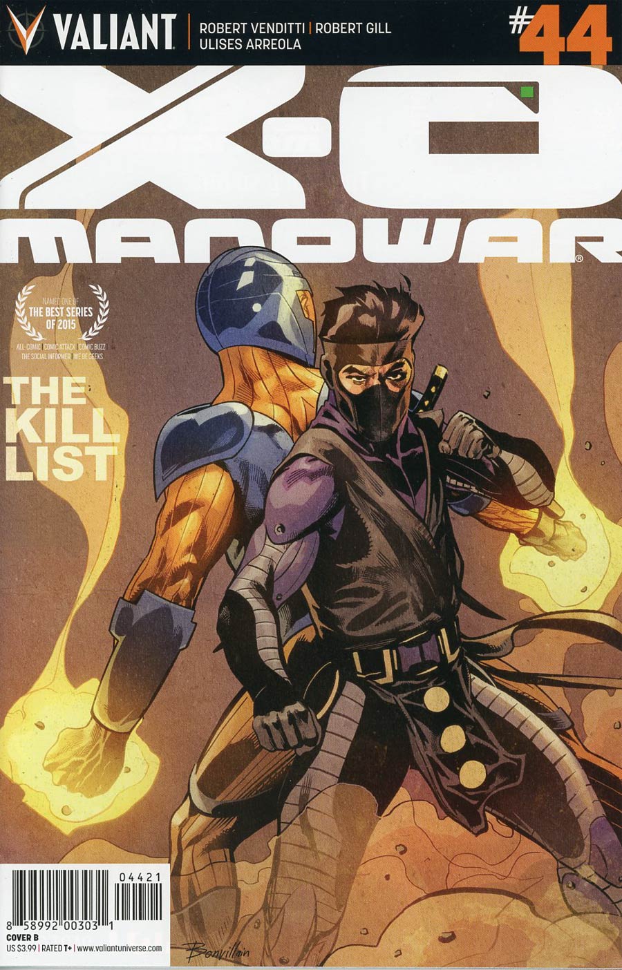 X-O Manowar Vol 3 #44 Cover B Variant Stephen Mooney Cover