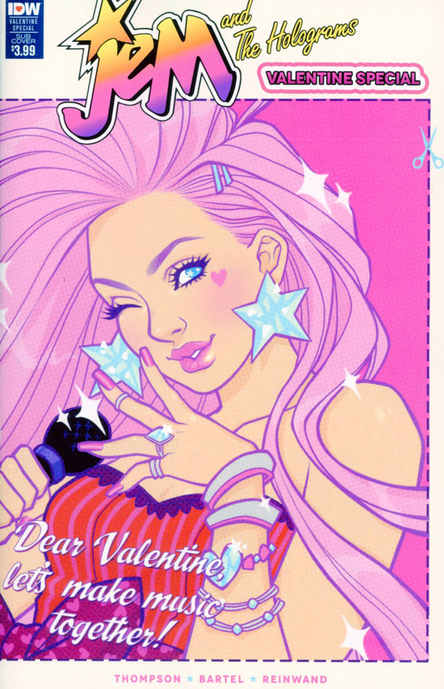 Jem And The Holograms Valentines Day Special 2016 #1 Cover B Variant Jen Bartel Valentines Day Card Cover