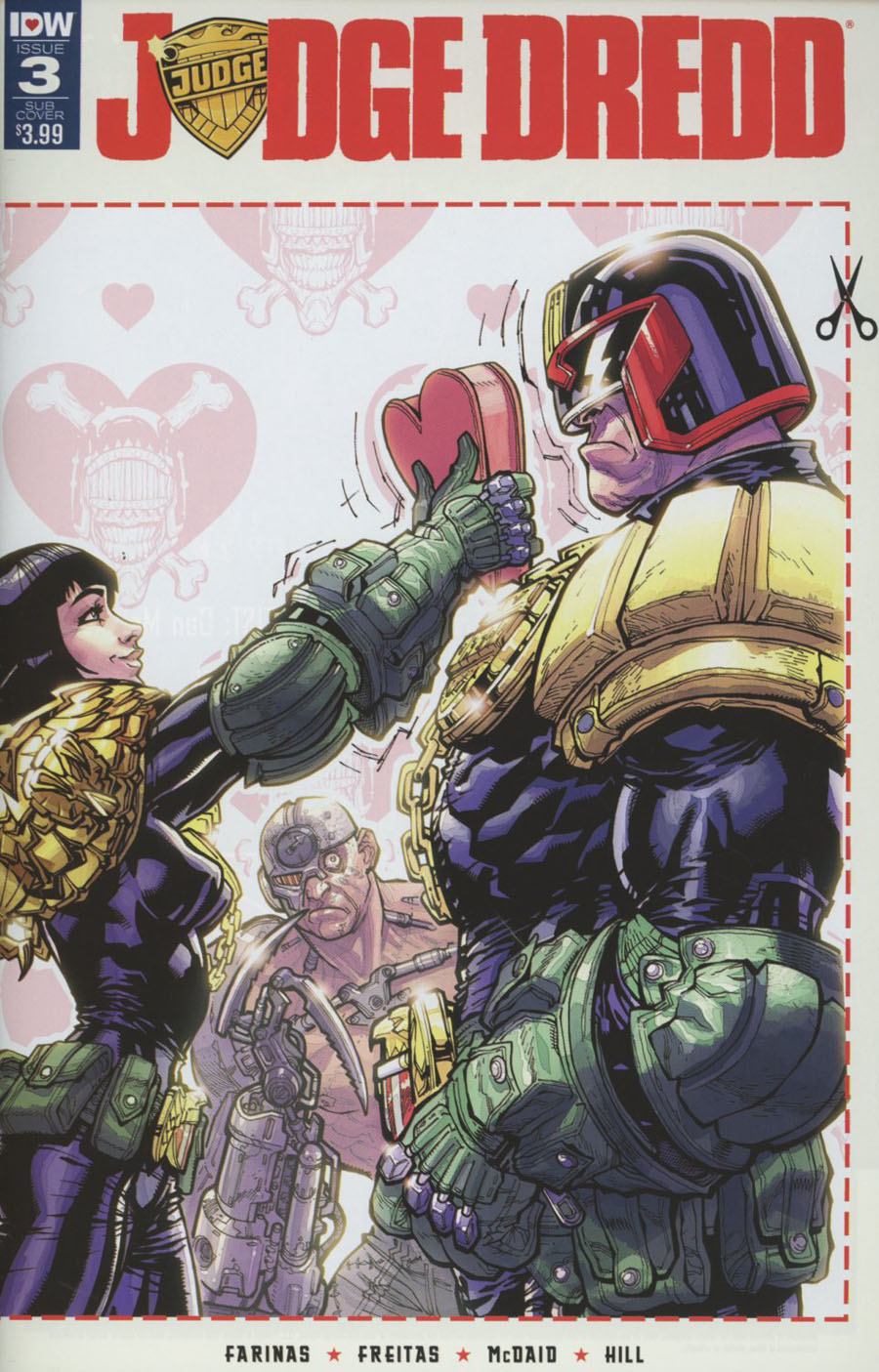 Judge Dredd Vol 5 #3 Cover C Variant Carlos DAnda Valentines Day Card Cover