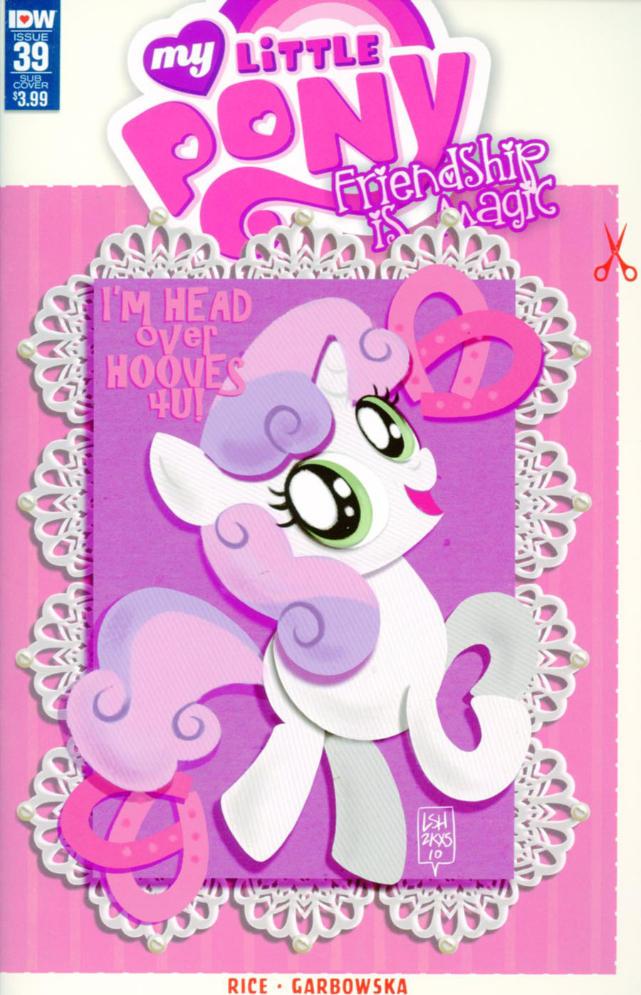 My Little Pony Friendship Is Magic #39 Cover B Variant Lea Hernandez Valentines Day Card Cover