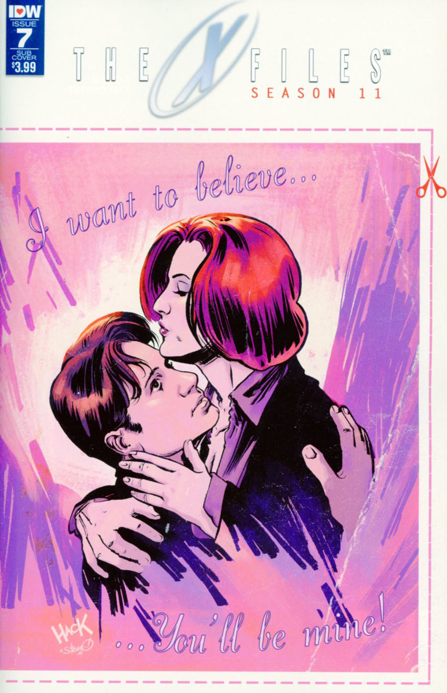 X-Files Season 11 #7 Cover C Variant Robert Hack Valentines Day Card Cover