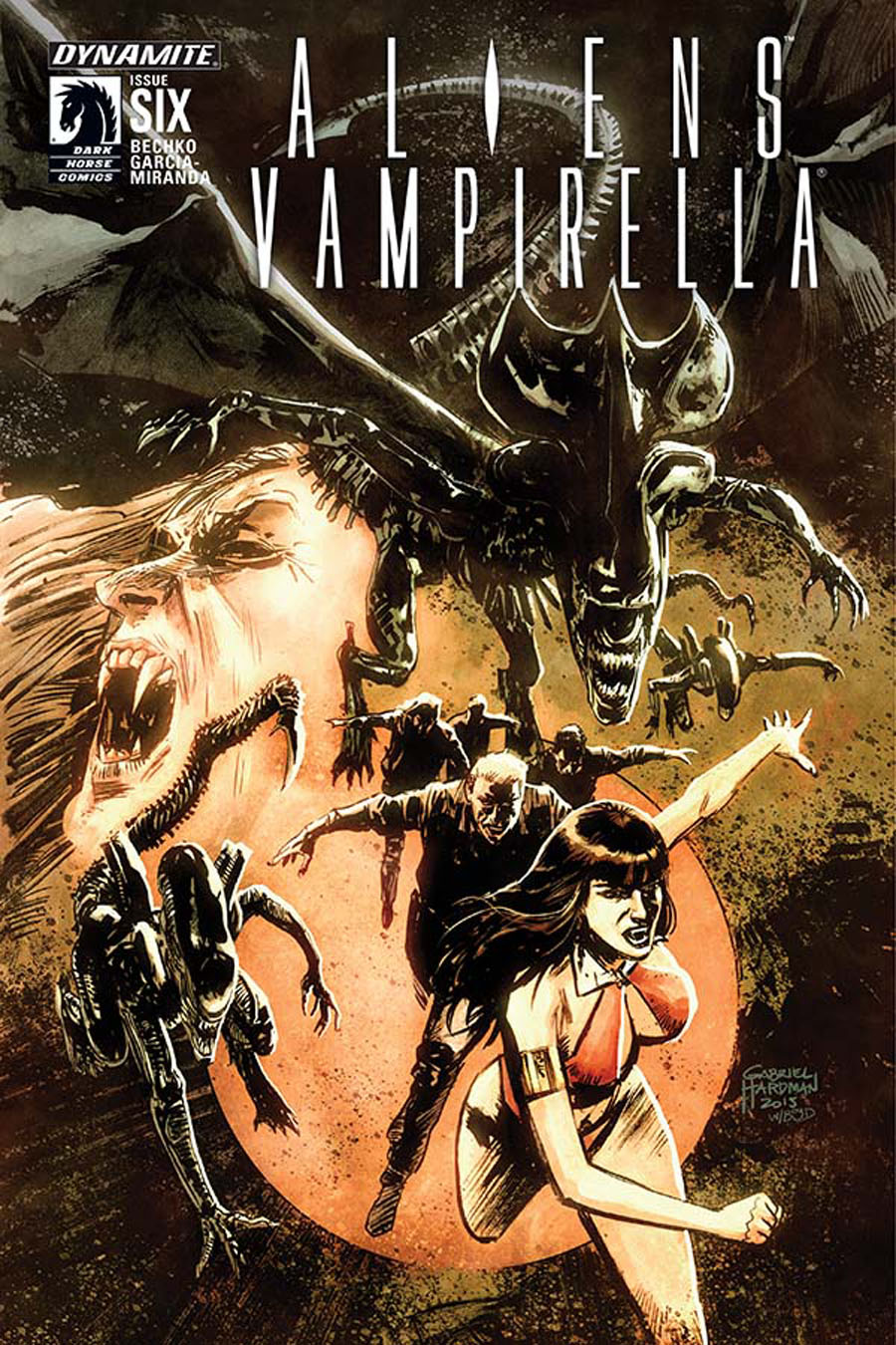 Aliens Vampirella #6 Cover A Regular Gabriel Hardman Cover