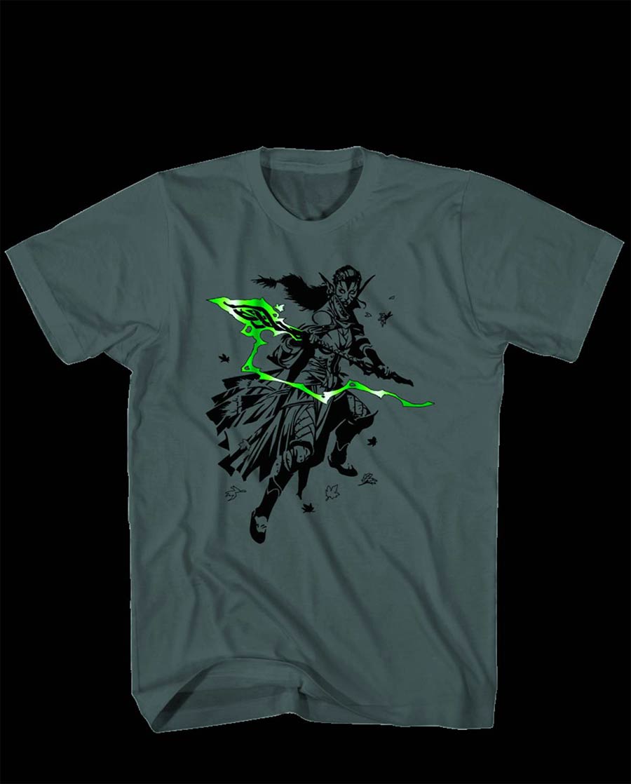 Magic The Gathering Nissa Ravane Charcoal T-Shirt Large