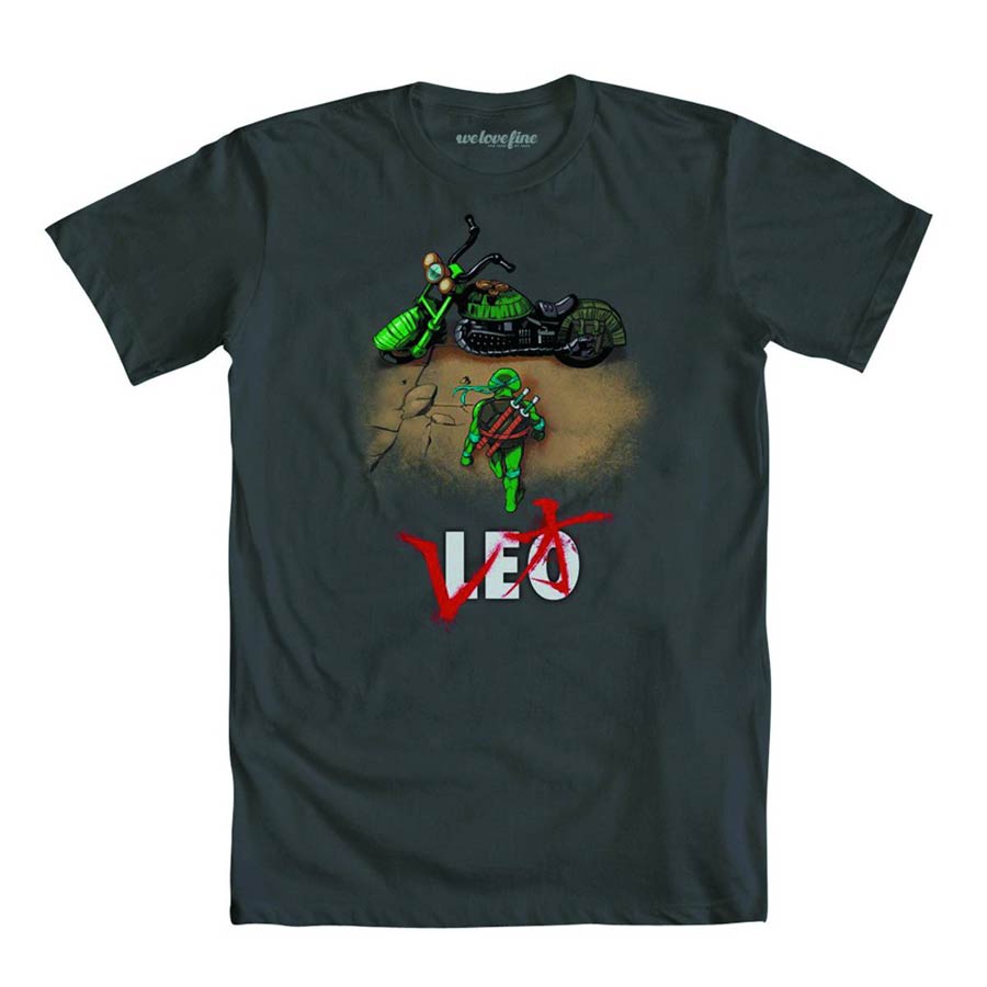 Teenage Mutant Ninja Turtles Leo Bike Charcoal T-Shirt Large