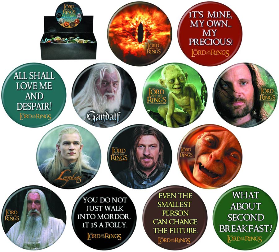 Lord Of The Rings Button 144-Piece Assortment Case