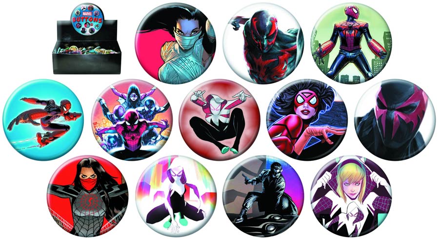 Marvel Spider-Verse Button 144-Piece Assortment Case