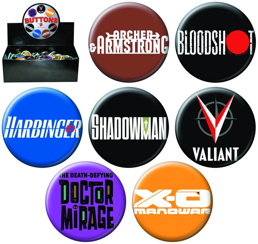 Valiant Comics Button 144-Piece Assortment Case