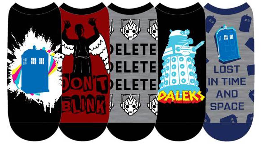 Doctor Who Ladies Low Cut Socks 5-Pack