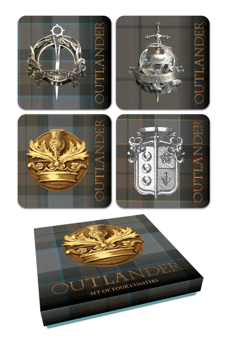Outlander Coaster Set - Tartan