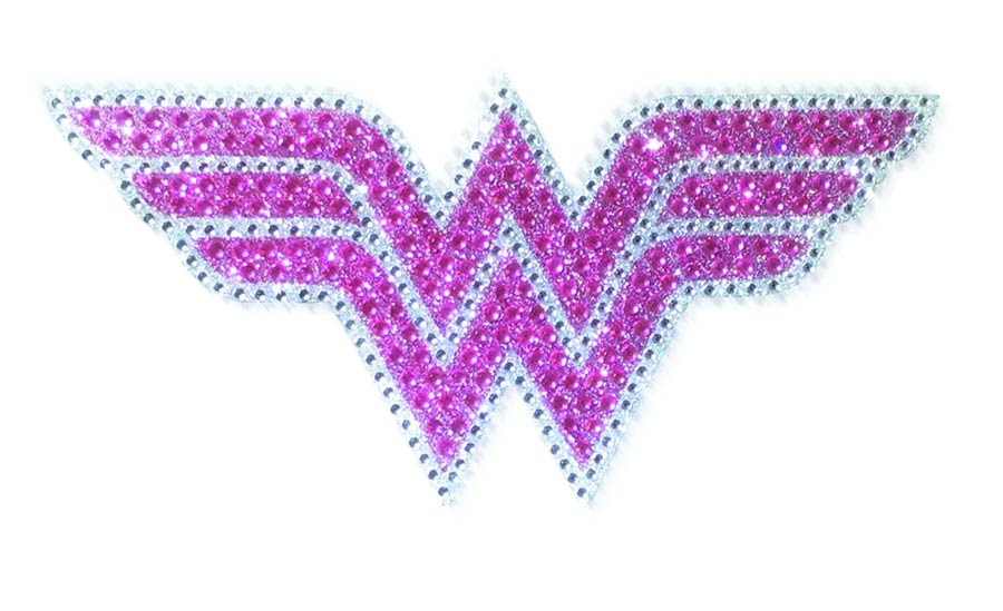 DC Heroes Crystal Large Decal - Wonder Woman Pink Logo