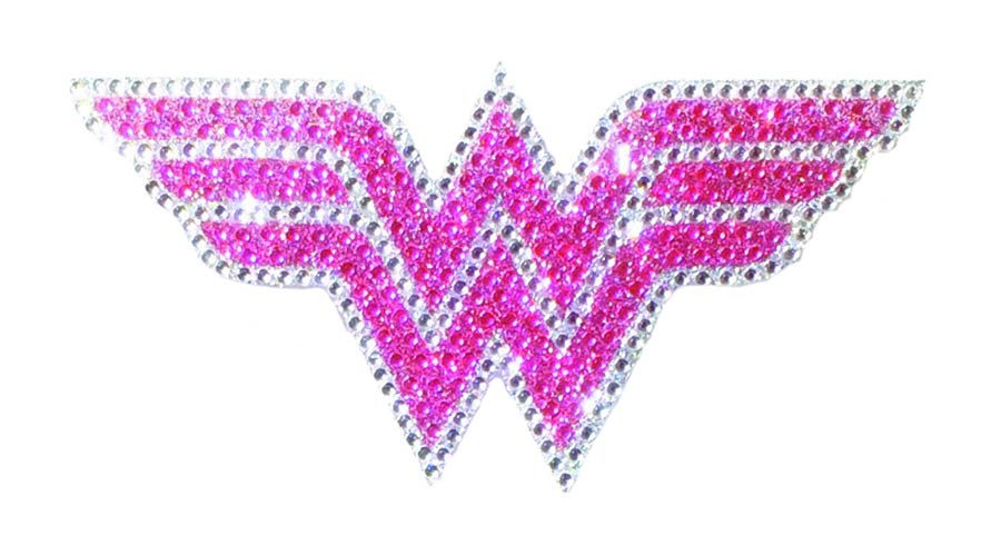 DC Heroes Crystal Medium Decal - Wonder Woman Pink Logo