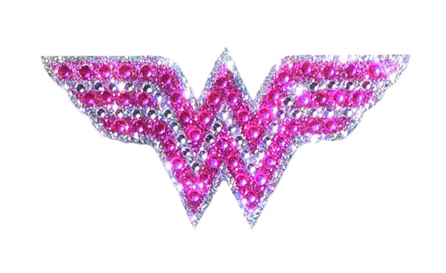 DC Heroes Crystal Small Decal - Wonder Woman Pink Logo