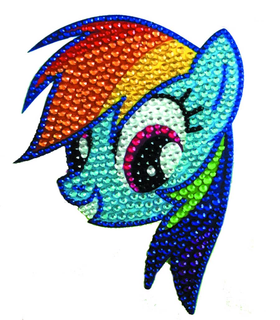 My Little Pony Crystal Studded Medium Decal - Rainbow Dash