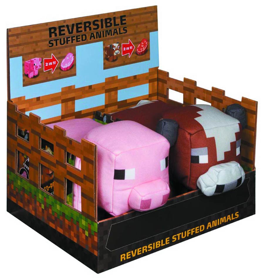 Minecraft Reversible Animal Plush Assortment Case