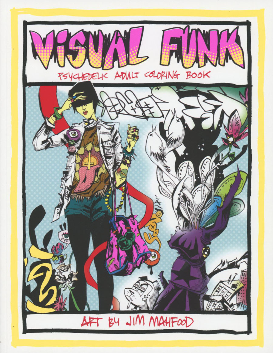 Visual Funk Psychedelic Adult Coloring Book TP