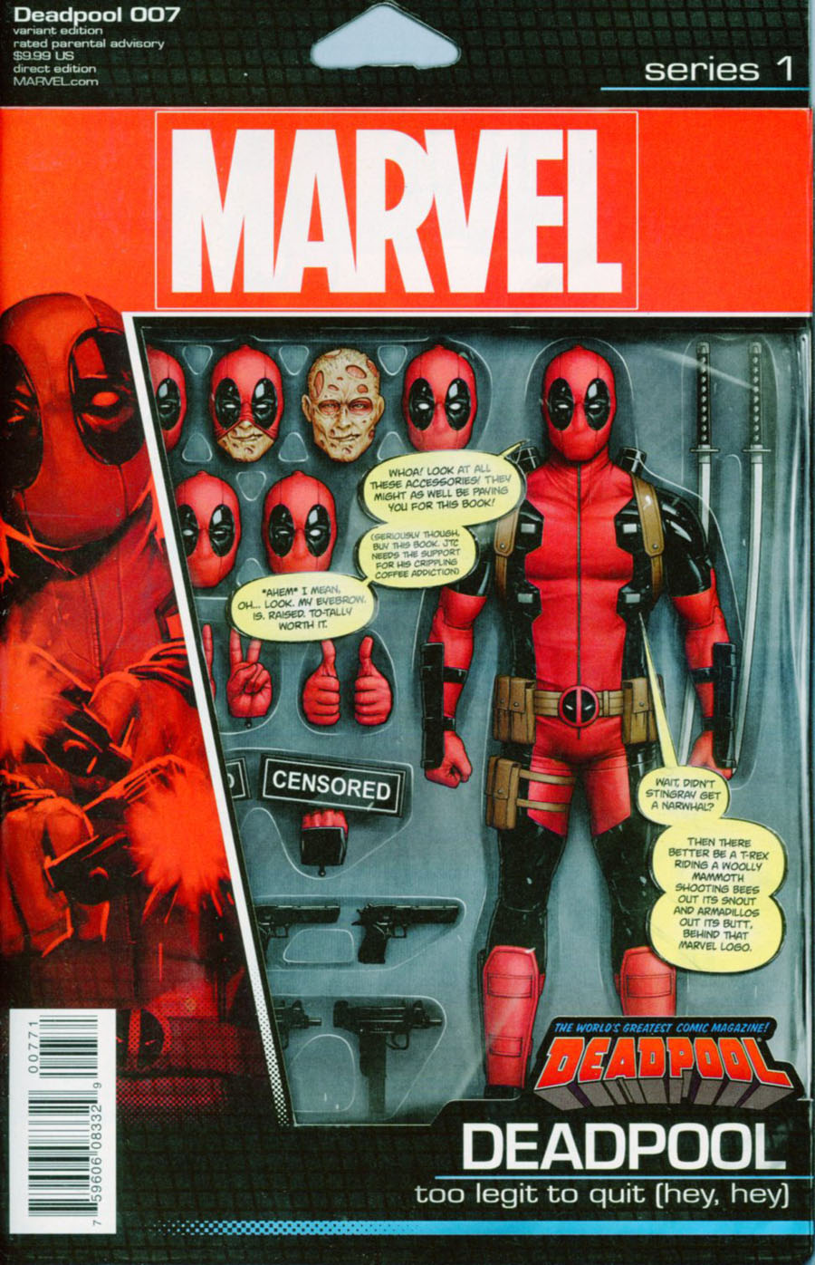 Deadpool Vol 5 #7 Cover E Variant John Tyler Christopher Action Figure Cover