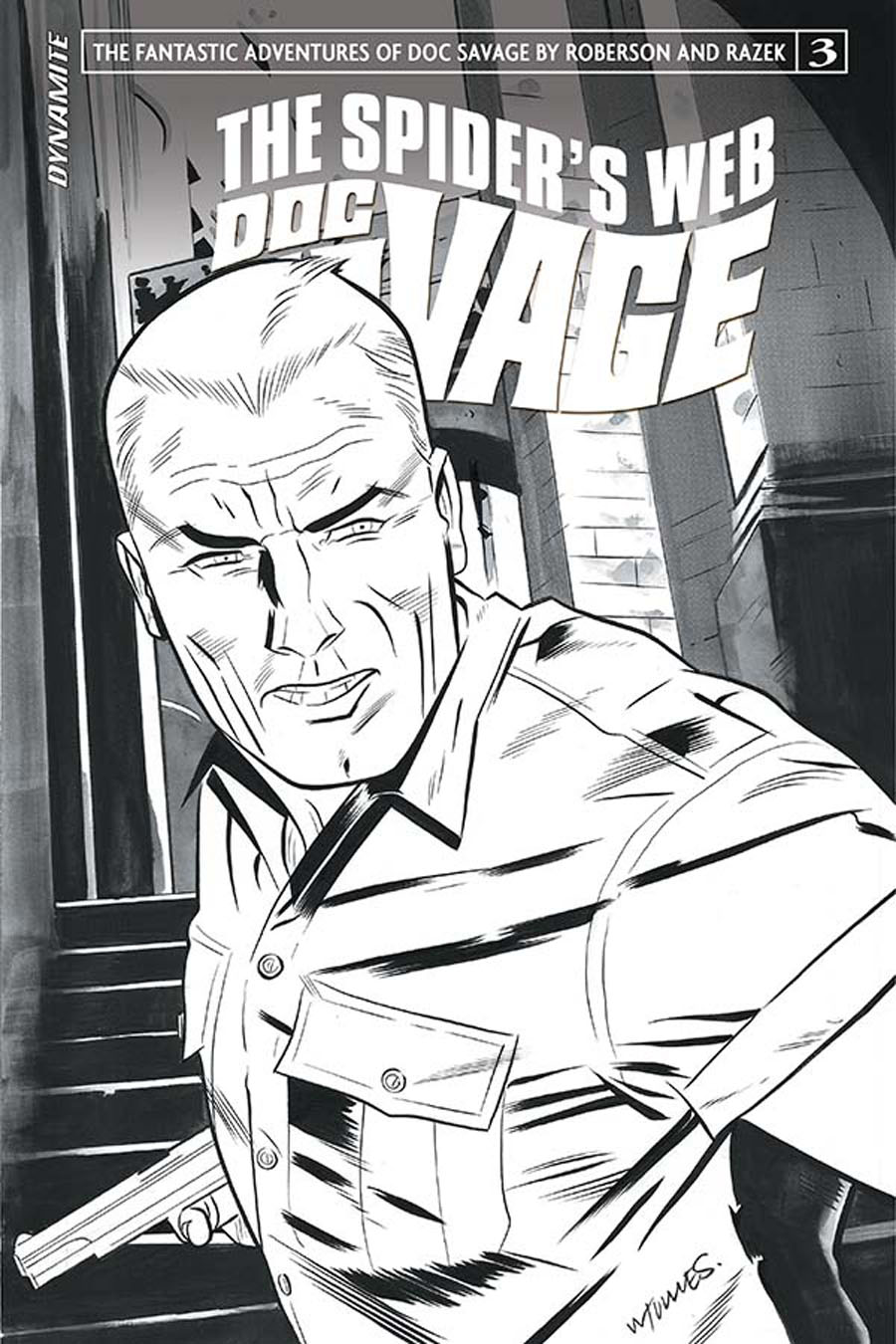 Doc Savage Spiders Web #3 Cover B Incentive Wilfredo Torres Black & White Cover