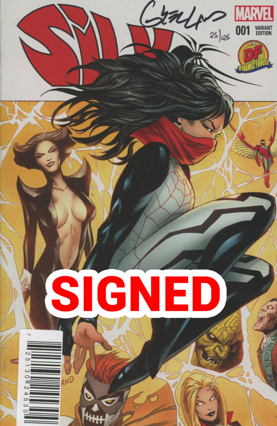 Silk Vol 2 #1 Cover F DF Exclusive Greg Land Connecting Variant Cover Signed By Greg Land