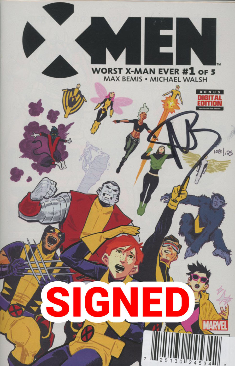 X-Men Worst X-Man Ever #1 Cover B DF Signed By Max Bemis