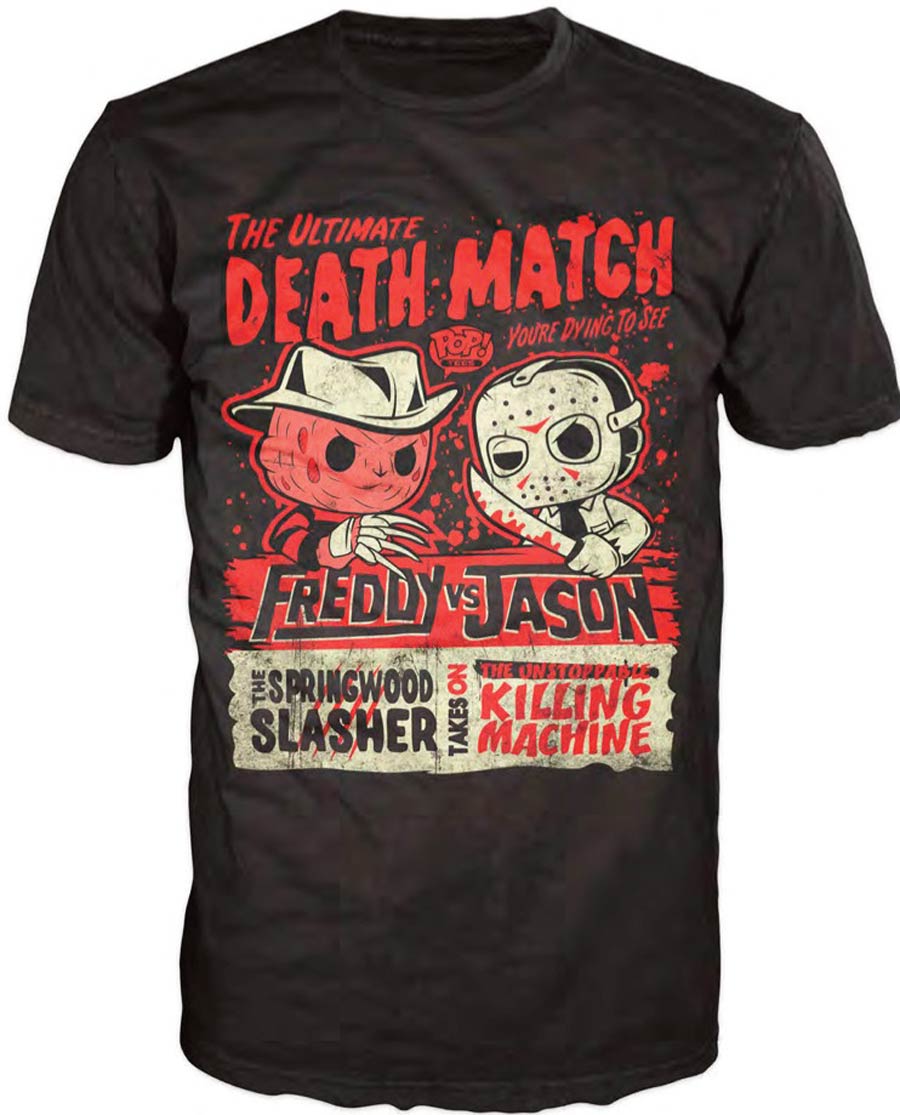 POP Tees Horror Freddy vs Jason T-Shirt Large