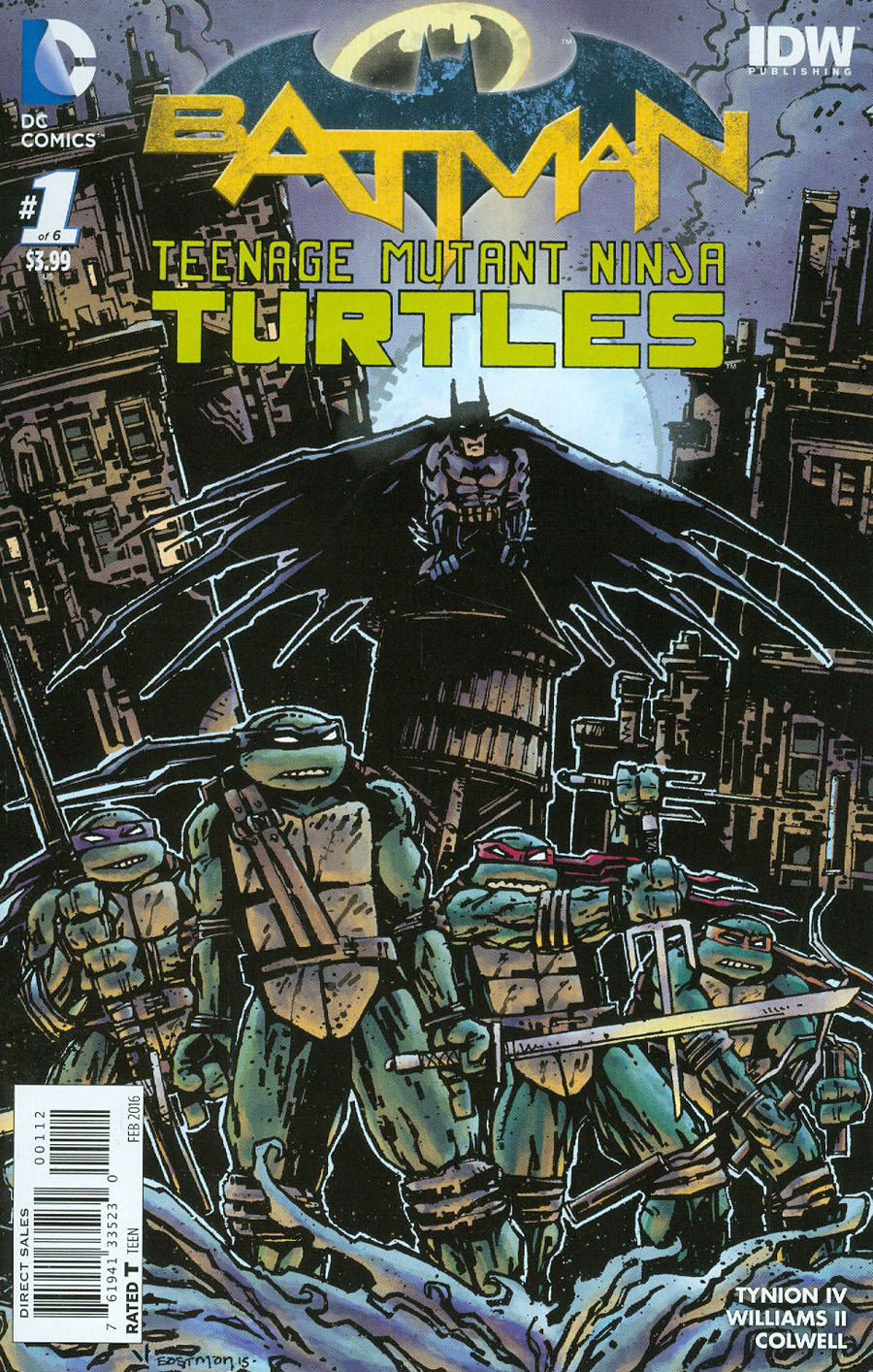 Batman Teenage Mutant Ninja Turtles #1 Cover E Incentive Kevin Eastman Variant Cover