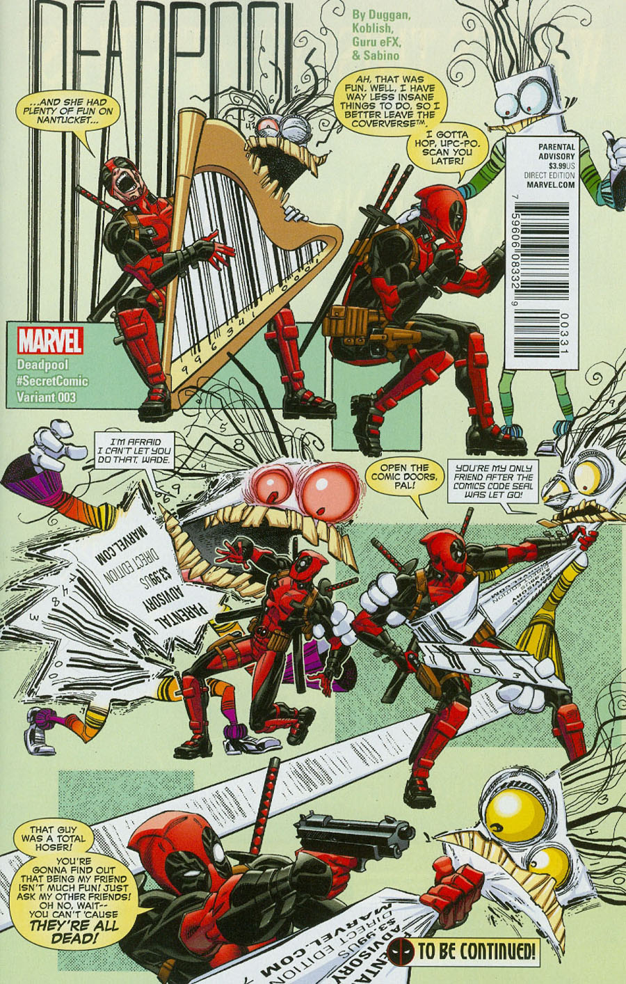 Deadpool Vol 5 #3 Cover B Variant Scott Koblish Secret Comic Cover