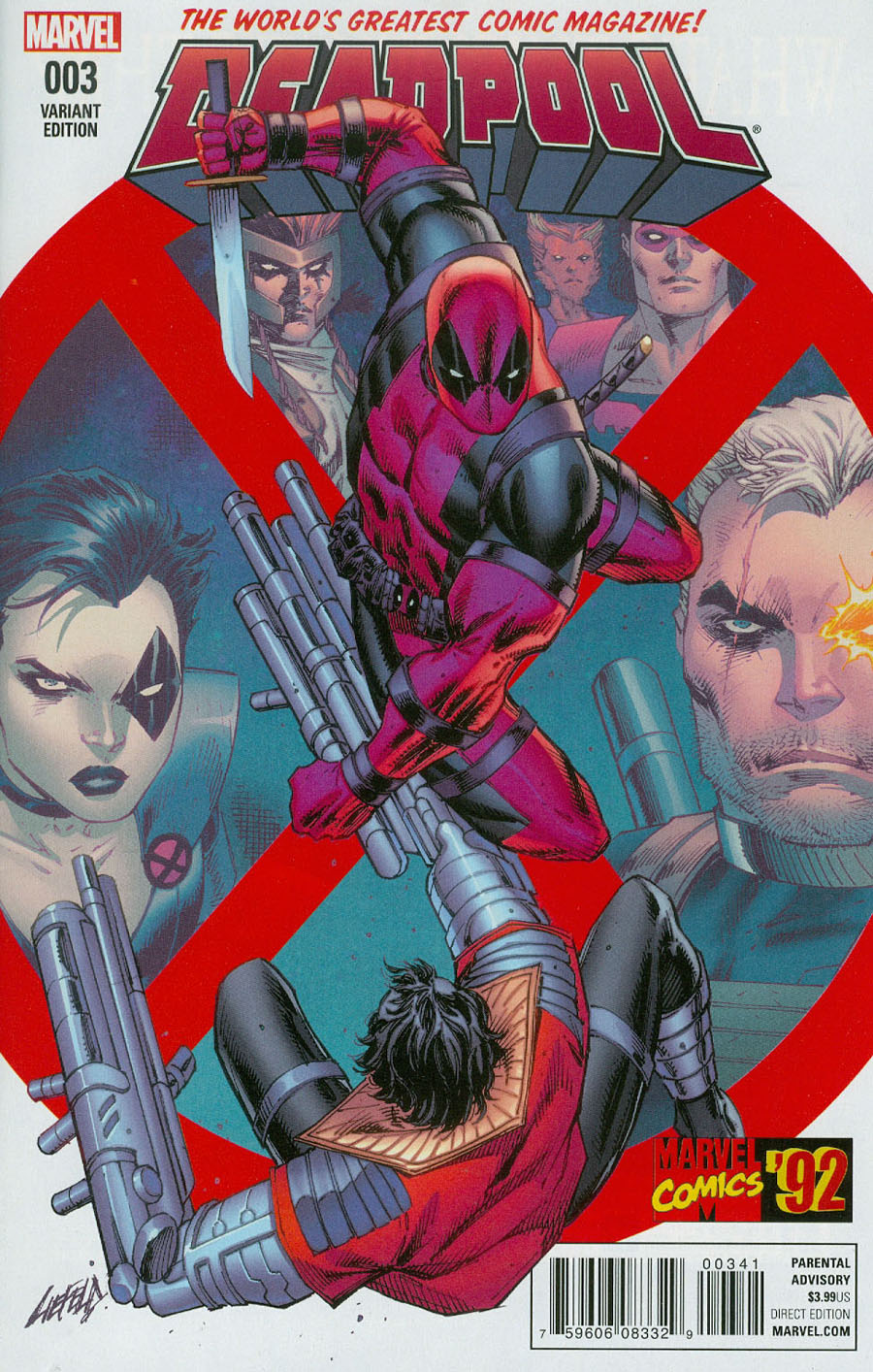 Deadpool Vol 5 #3 Cover C Incentive Rob Liefeld Marvel 92 Variant Cover