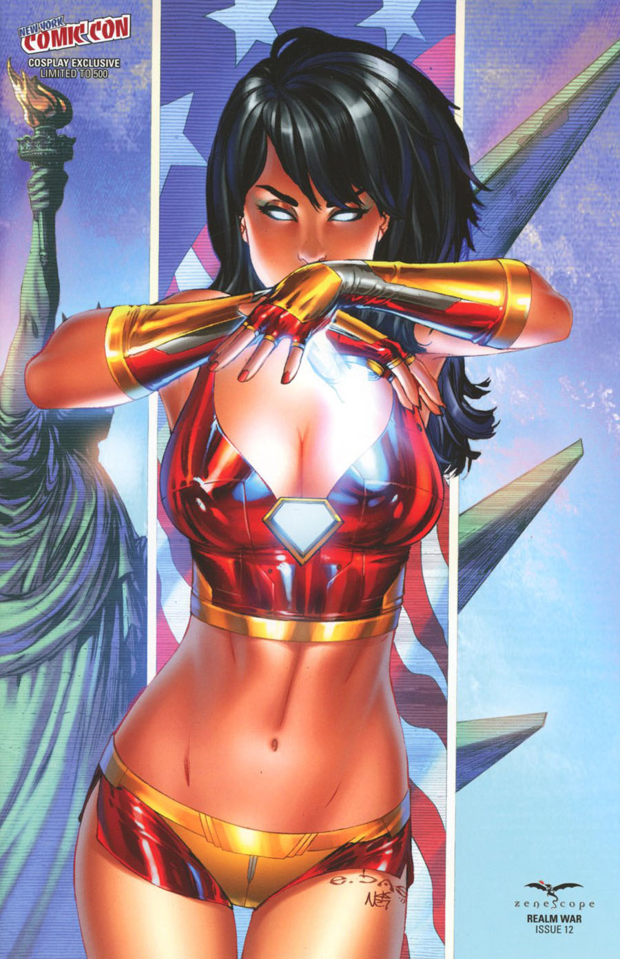 Grimm Fairy Tales Presents Realm War #12 Cover E NYCC Cosplay Exclusive E-Bas Variant Cover