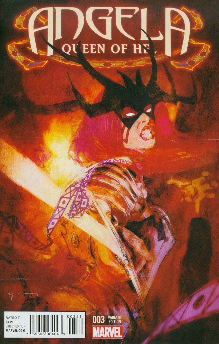 Angela Queen Of Hel #3 Cover B Incentive Bill Sienkiewicz Variant Cover