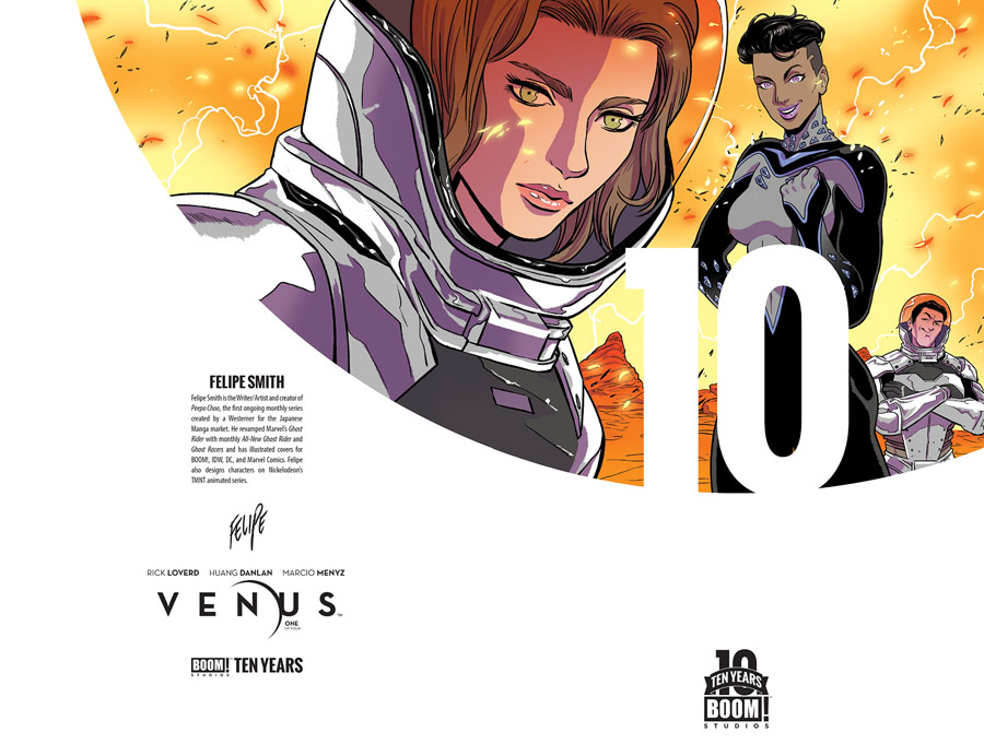 Venus (BOOM Studios) #1 Cover B Incentive Felipe Smith BOOM 10 Years Anniversary Virgin Variant Cover