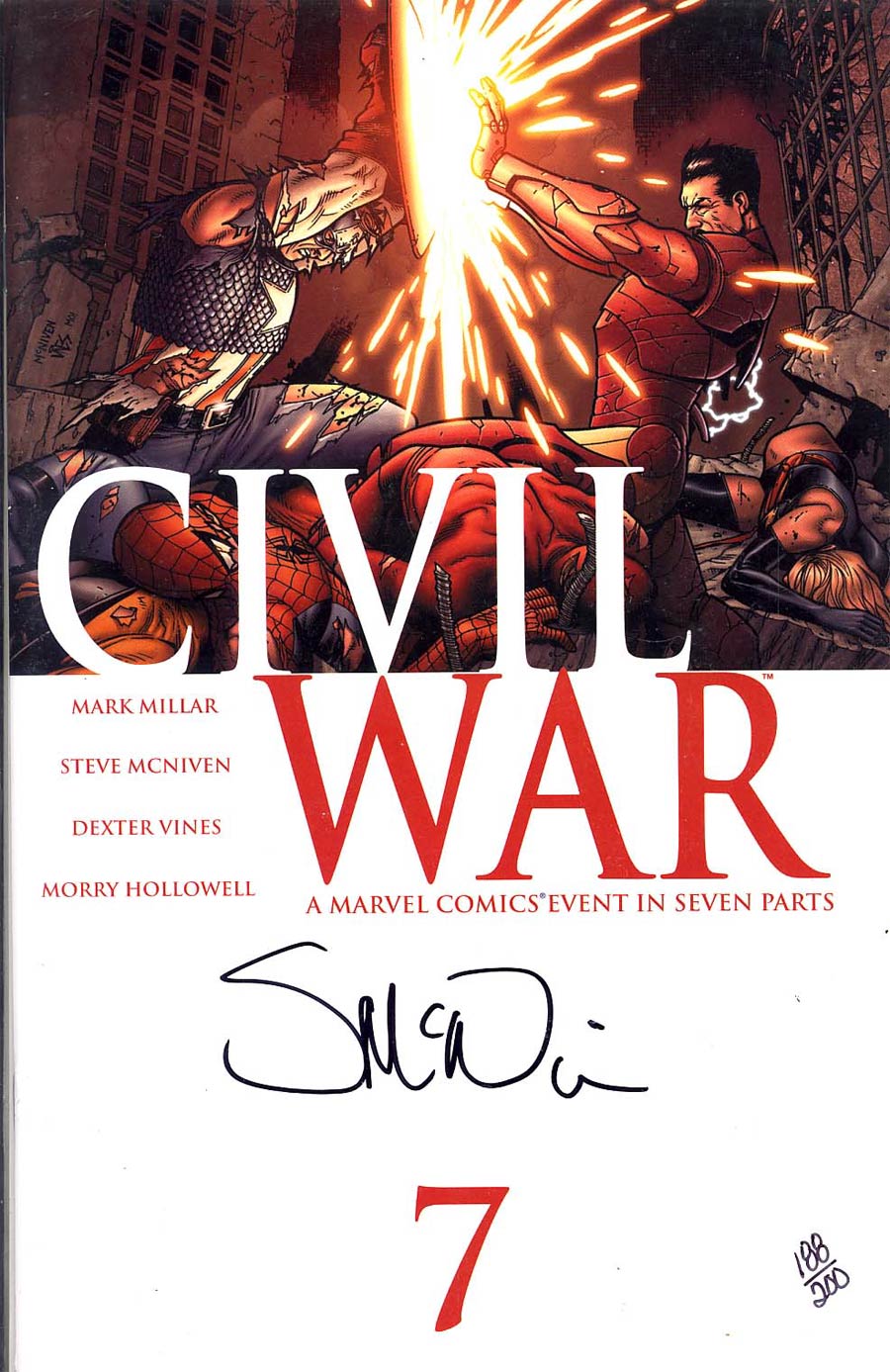 Civil War #7 Cover D Steve McNiven Cover DF Signed