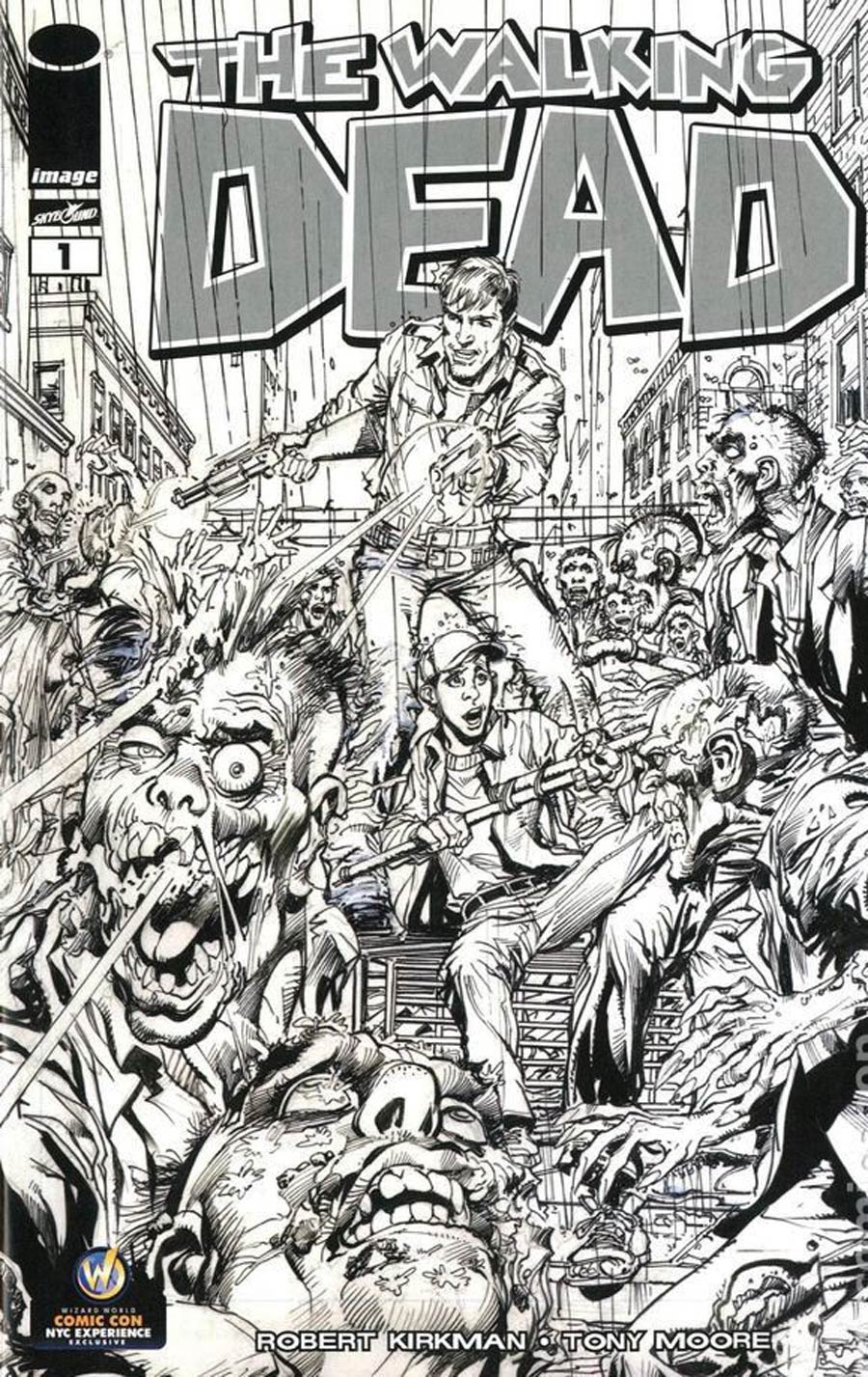 Walking Dead #1 Wizard World Neal Adams Black and White NYC Variant