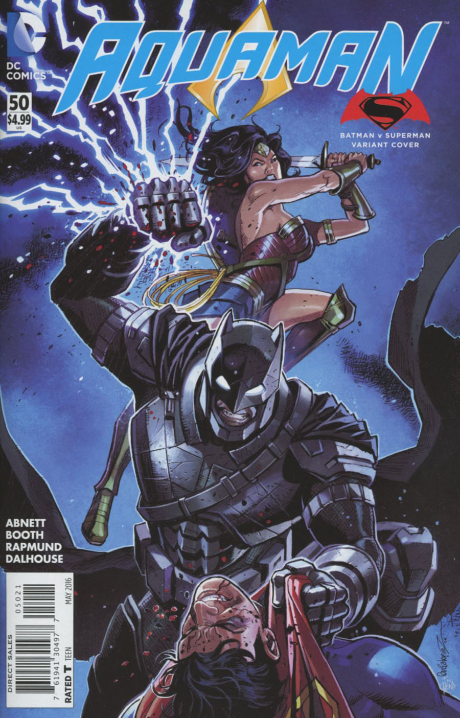 Aquaman Vol 5 #50 Cover B Variant Jose Luis Garcia-Lopez Batman v Superman Dawn Of Justice Cover