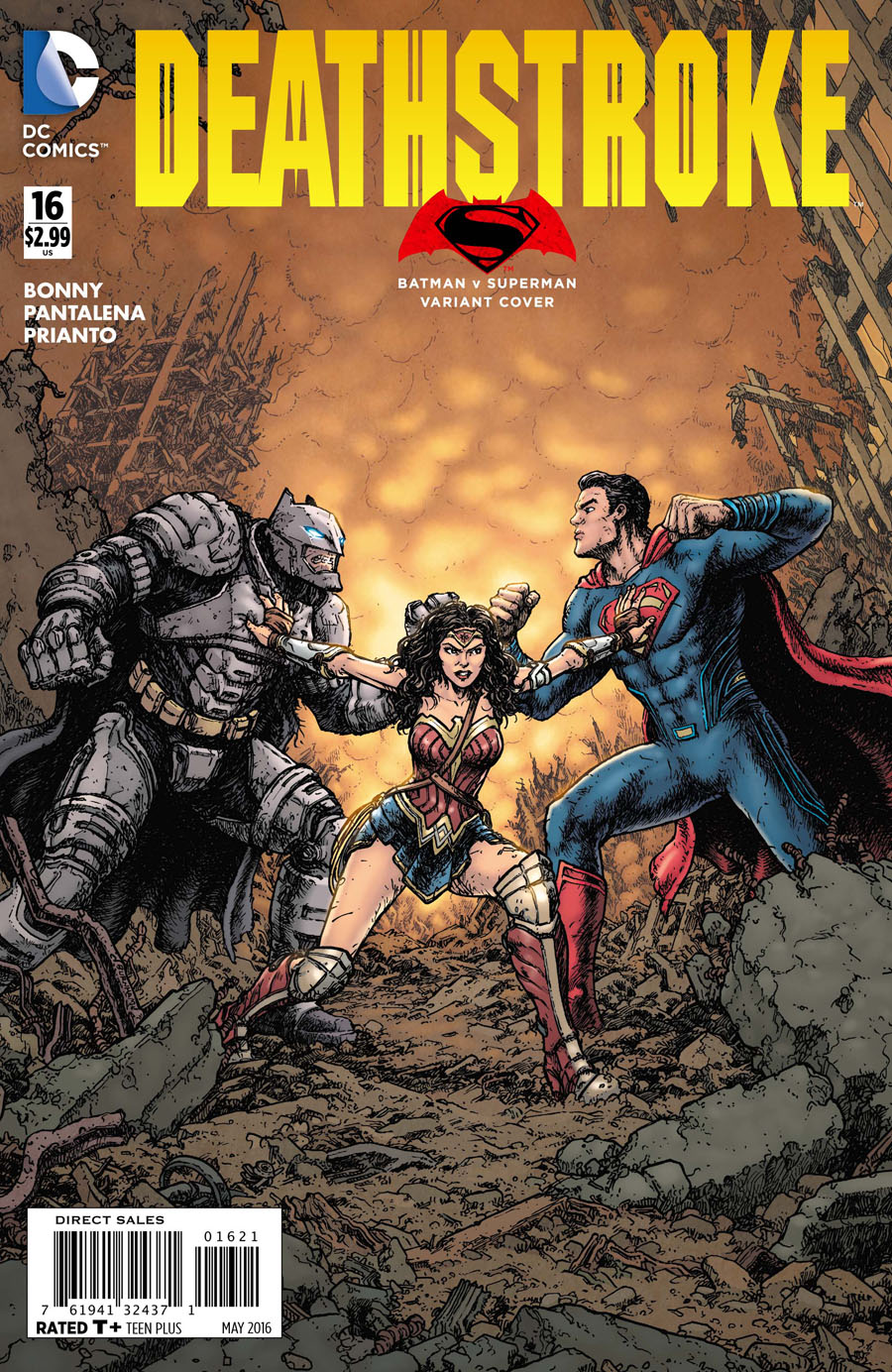 Deathstroke Vol 3 #16 Cover B Variant Chris Burnham Batman v Superman Dawn Of Justice Cover