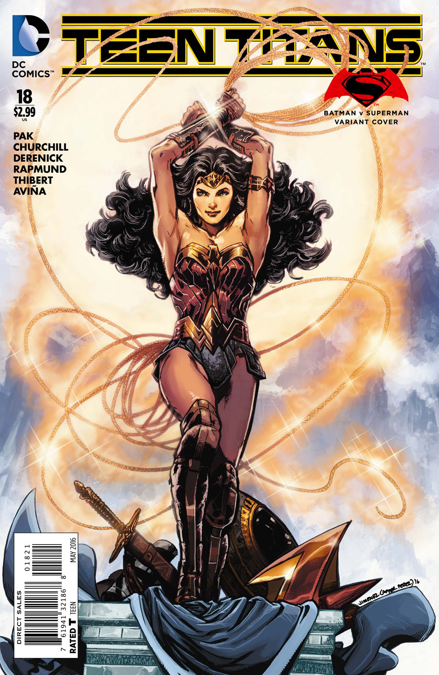 Teen Titans Vol 5 #18 Cover B Variant Phil Jimenez Batman v Superman Dawn Of Justice Cover