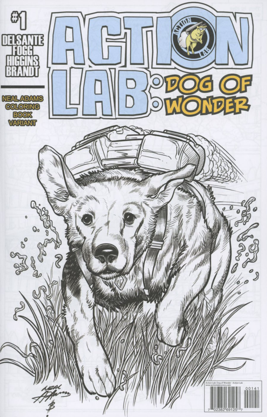 Action Lab Dog Of Wonder #1 Cover C Variant Neal Adams Coloring Book Cover