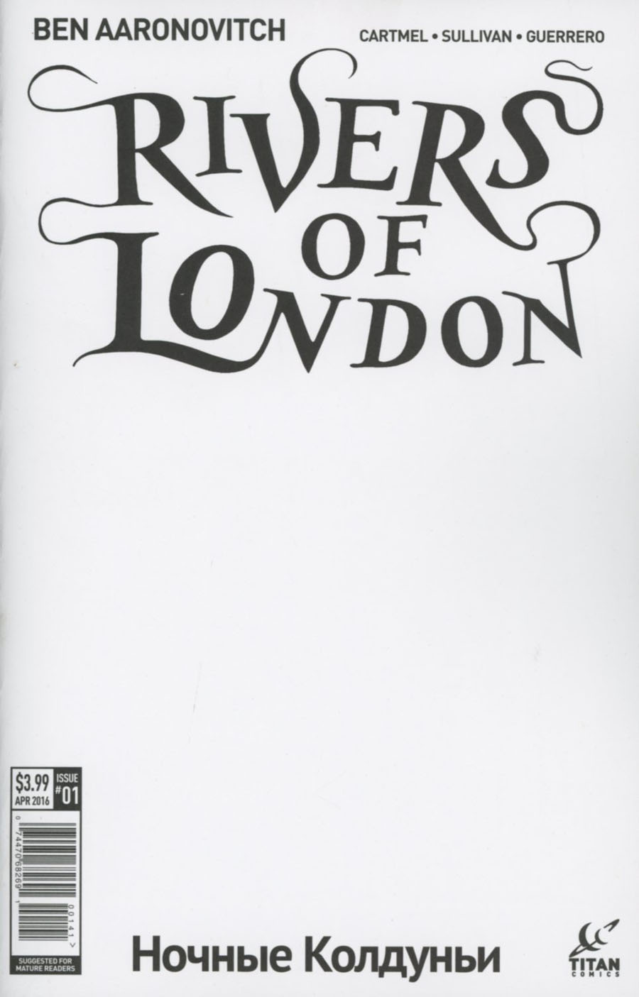 Rivers Of London Night Witch #1 Cover D Variant Blank Cover