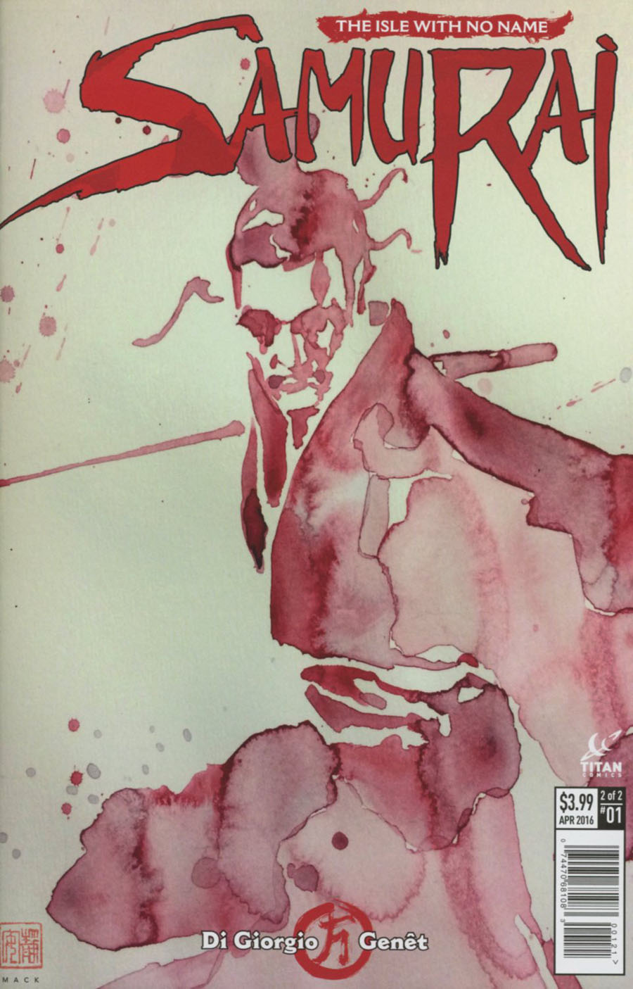Samurai (Titan Comics) #1 Cover B Variant David Mack Subscription Cover