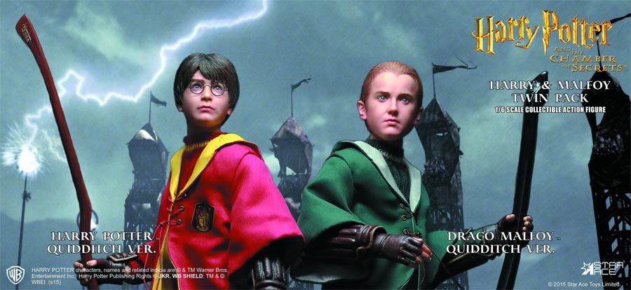Harry Potter And The Chamber Of Secrets Harry & Draco Quidditch 1/6 Scale Figures