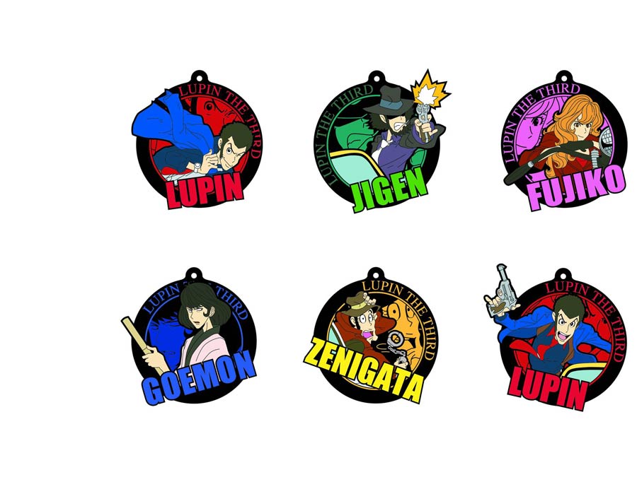 Lupin The Third Imaging Rubber Collection Trading Figure 6-Piece Display