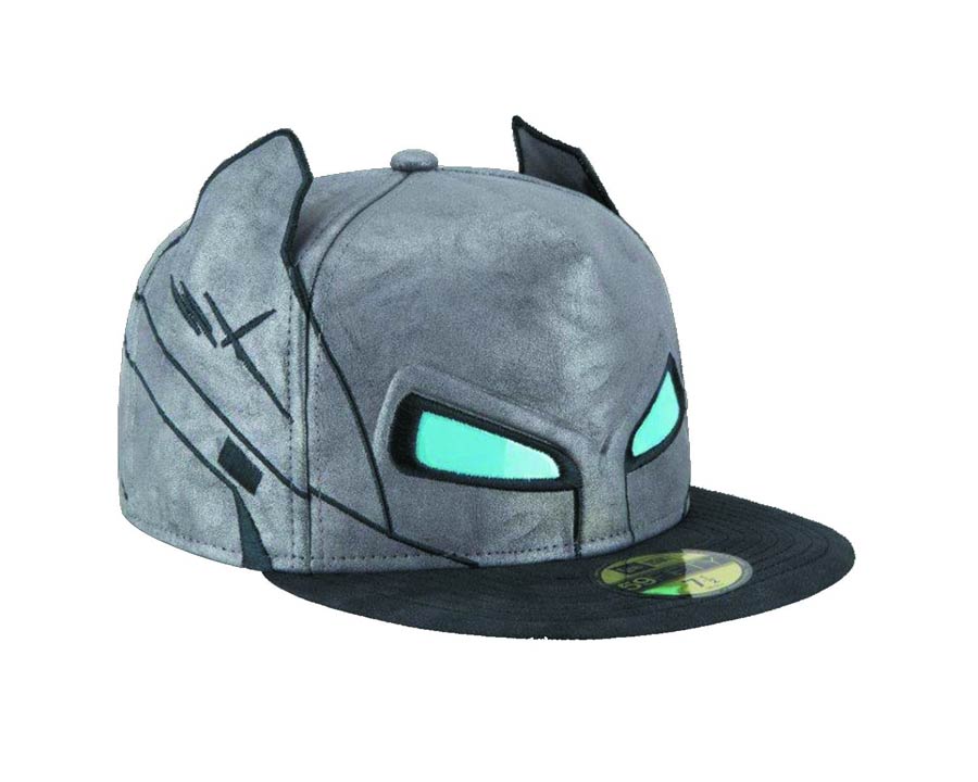 Batman v Superman Dawn Of Justice Armor Batman Helmet Fitted Cap Size 7 1/2
