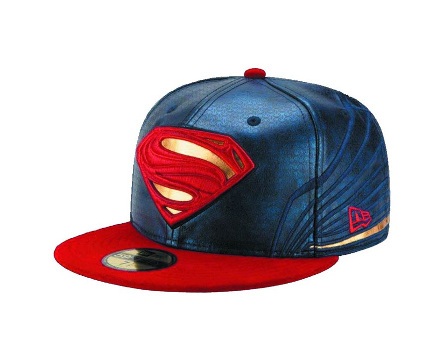 Batman v Superman Dawn Of Justice Armor Superman Fitted Cap Size 7 1/8