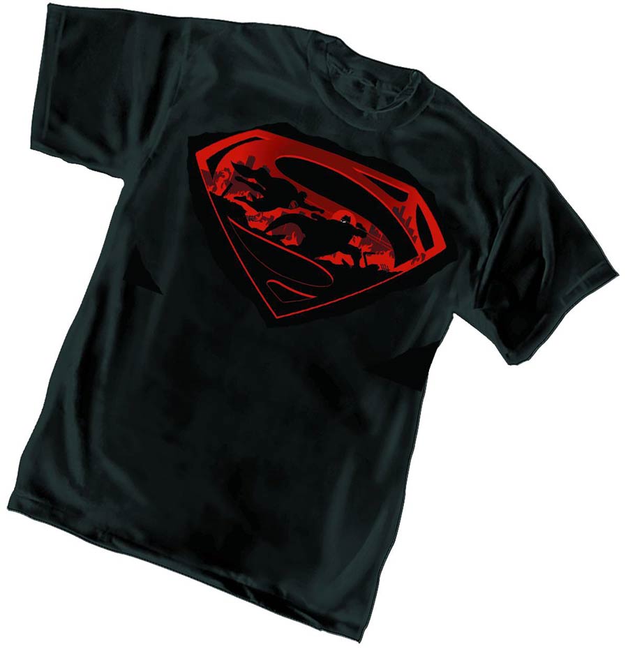Batman v Superman Dawn Of Justice Battle Symbol T-Shirt Large