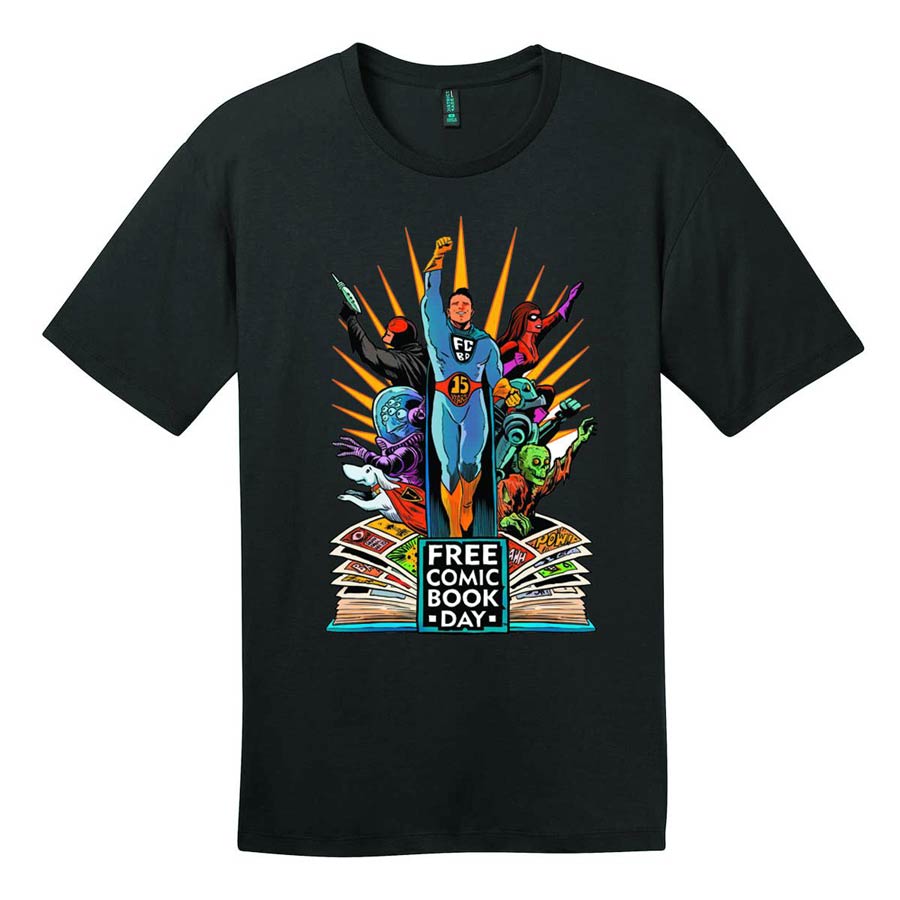 FCBD 2016 Commemorative Artist Francesco Francavilla Black T-Shirt XXX-Large