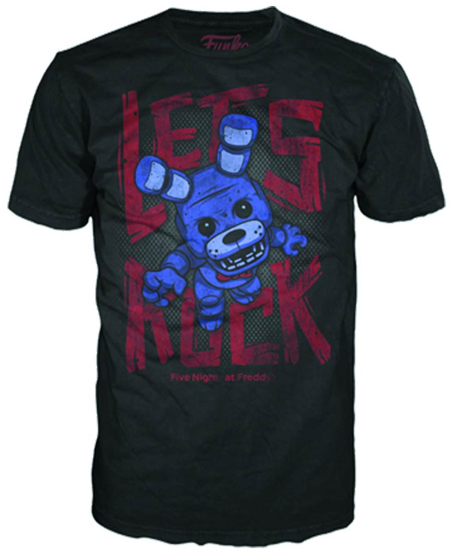Five Nights At Freddies Bonnie Lets Rock T-Shirt Large