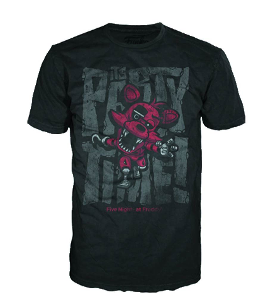Five Nights At Freddies Foxy Party Time T-Shirt Large