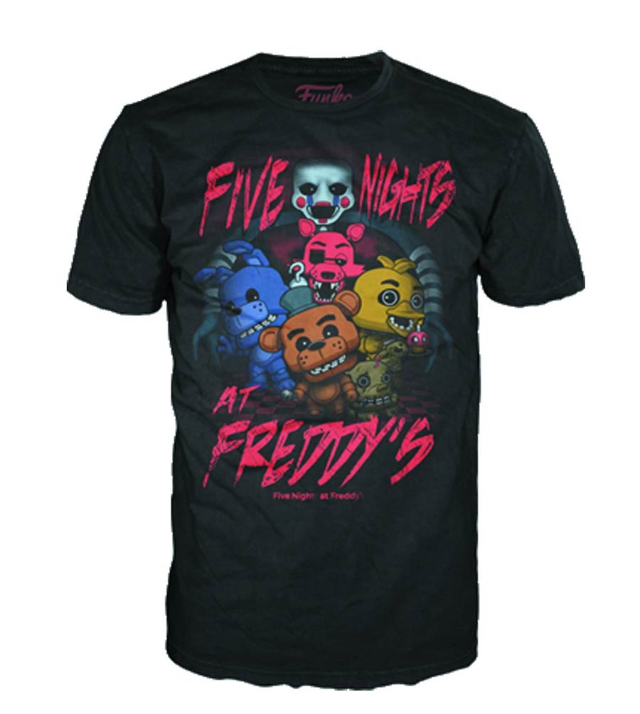 POP Tees Five Nights At Freddys Freddy Group T-Shirt X-Small