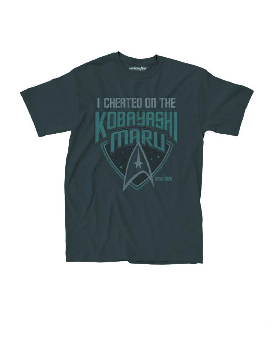 Star Trek I Cheated On The Kobayashi Maru Charcoal T-Shirt Large