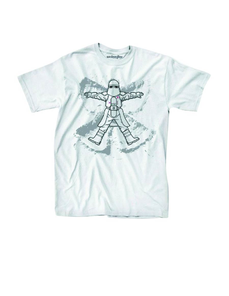 Star Wars Imperial Snow Angel White T-Shirt Large