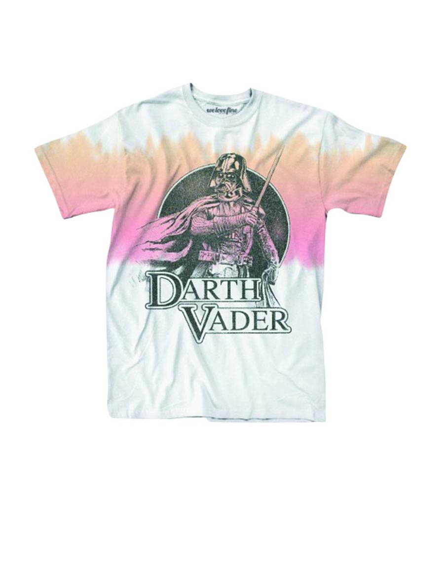 Star Wars Vader Plain Circle Red Orange Dye T-Shirt Large